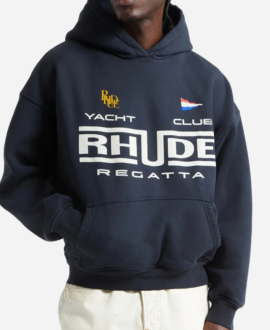 Rhude Regatta Club French Terry Graphic Hoodie Rhude Regatta Club French Terry Graphic Hoodie