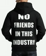 Unisex Riot Scars No Friends In The Industry Black Zip-Up Hoodie