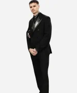 Romeo Beckham 2026 Met Gala Burberry Black Leather & Wool Suit