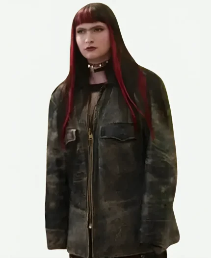 Roommates 2026 Ivy Wolk Leather jacket