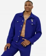 Russell Westbrook Met Gala 2026 NYC Blue Trucker Jacket