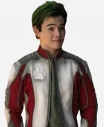 Ryan Potter Titans S03 Red & White Leather Jacket