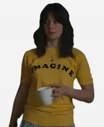 Sadie McCarthy The Girls On The Bus Melissa Benoist Imagine Lennon Lives Yellow T-Shirt
