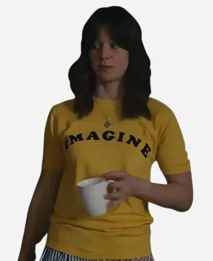 Sadie McCarthy The Girls On The Bus Melissa Benoist Imagine Lennon Lives Yellow T-Shirt