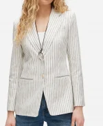 Shailene Woodley Count My Lies Stripes Blazer - Jacket Era