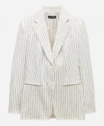 Shailene Woodley Count My Lies Stripes Off White Blazer