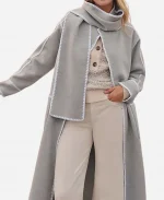 Sheinelle Jones Grey Scarf Coat