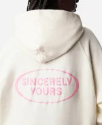 Sincerely Yours Gloss Pocket Pullover Hoodie - Cream