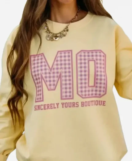 Sincerely Yours Yellow Crewneck Sweatshirt