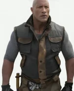 Jumanji 3 The Rock Brown Leather Vest