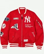 Spike New York Yankees Lee MA-1 Red Bomber Jacket