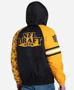 Starter 2026 NFL Draft Pittsburgh Steelers Black & Gold Half Zip Windbreaker Hooded Jacket