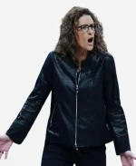Stephanie White 2026 Dallas Wings VS Indiana Fever Black Leather Jacket