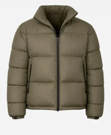 Steve Carell TV Series Rooster 2026 Greg Russo Grey Puffer Jacket