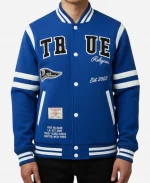 Street Fighter Event Andrew Koji Varsity Jacket - Blue