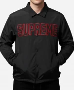 Supreme Spellout Coaches Black Jacket