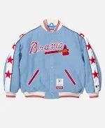 Supreme x Mitchell & Ness SS26 Atlanta Braves Varsity Jacket