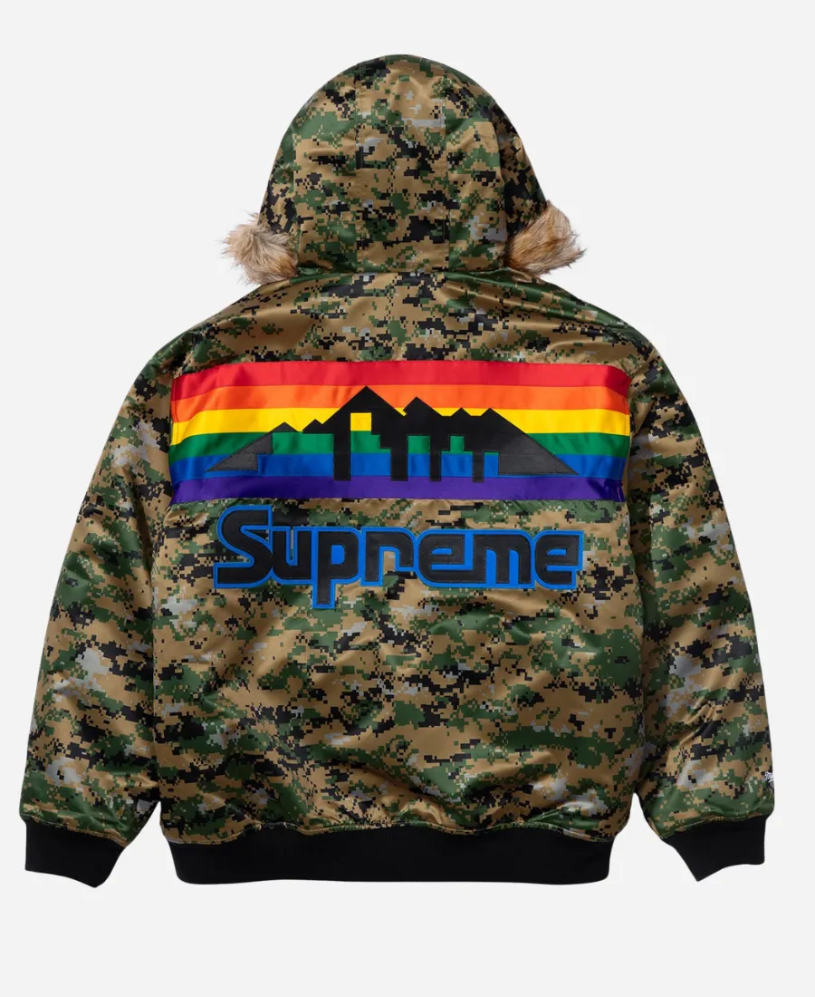 Supreme x Mitchell & Ness Nuggets Camo Jacket