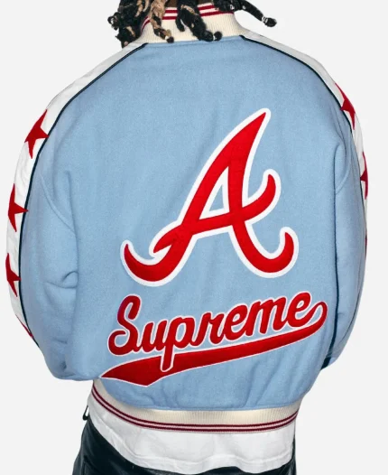Supreme x Mitchell & Ness Braves Varsity Jacket