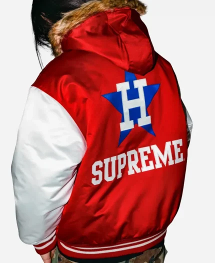 Supreme x Mitchell & Ness Houston Astros Satin Varsity Jacket