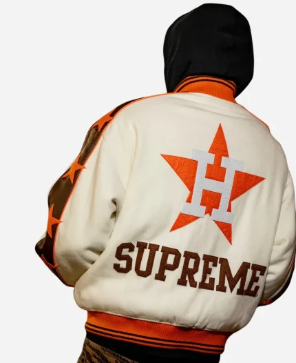 Supreme x Mitchell & Ness Houston Astros Varsity Jacket