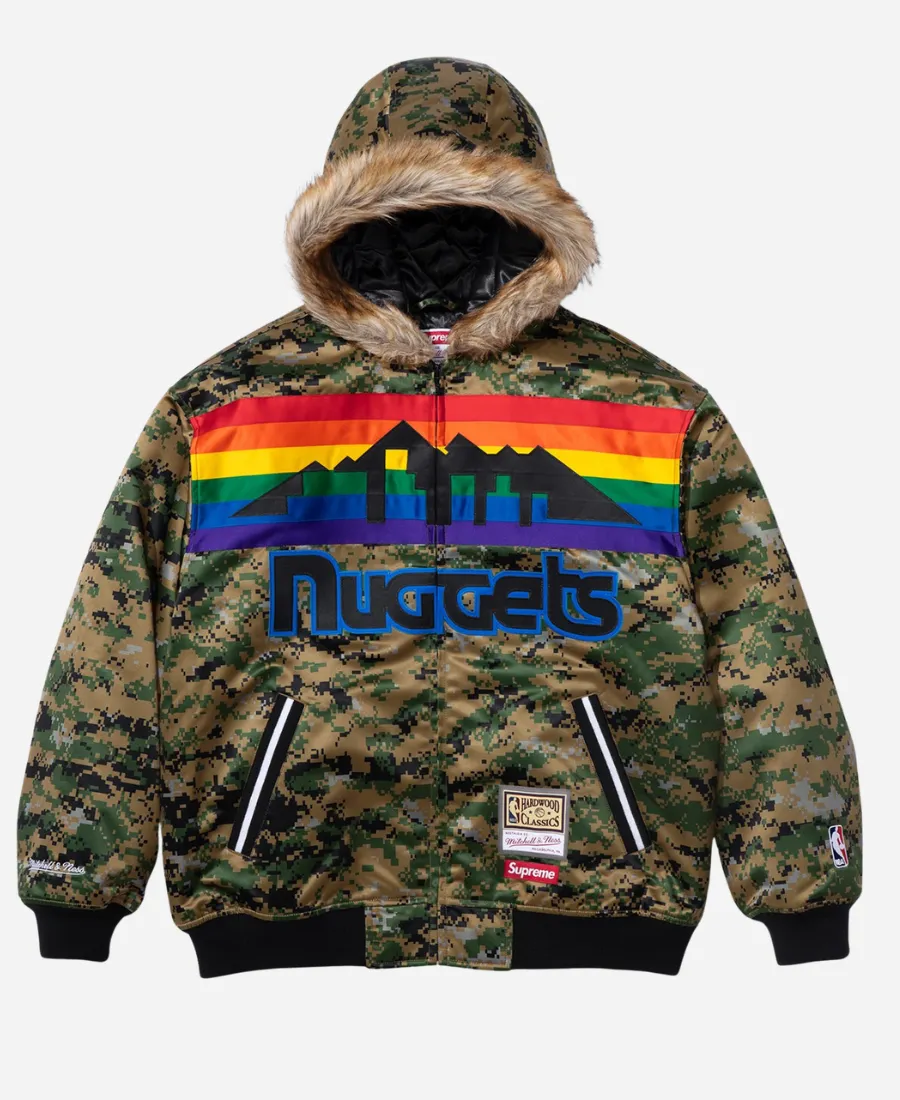 Supreme x Mitchell & Ness Nuggets Camo Jacket