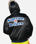 Supreme x Mitchell & Ness Washington Bullets Black Varsity Jacket