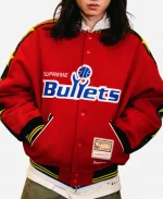 Supreme x Mitchell & Ness Washington Bullets Wool Varsity Jacket