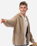 TV Show American Idol Season 24 Braden Rumfelt Beige Ribbed Sweater Jacket 