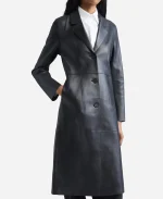 Taylor Swift 2026 Date Night Black Leather Coat
