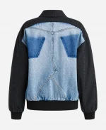 Taylor Swift NBA Playoffs Denim Bomber Jacket