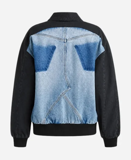 Taylor Swift NBA Playoffs Denim Bomber Jacket