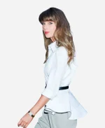 Taylor Swift NYC 2026 Stella McCartney Peplum Shirt In White