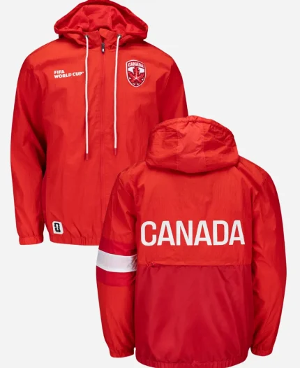FIFA World Cup 2026 Canada Windbreaker Jacket In Red
