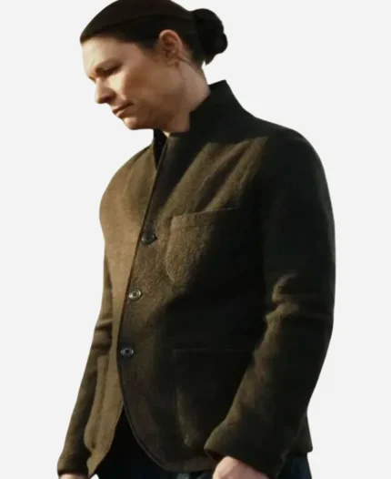 The Beast In Me Season 01 Aggie Wiggs Brown Wool Jacket
