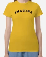 The Bus Melissa Benoist Imagine Lennon Lives Yellow T-Shirt