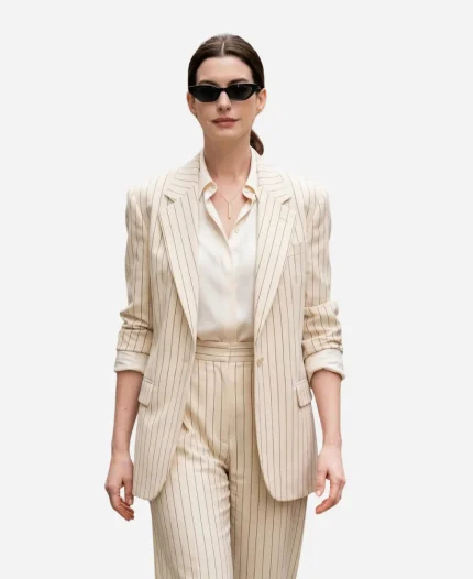 The Devil Wears Prada 2 Anne Hathaway Pinstripe Blazer