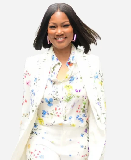 The Today Show 2026 Garcelle Beauvais White Floral Blazer