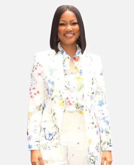 The Today Show Garcelle Beauvais White Floral Blazer