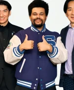 The Weeknd Sega Navy Blue & White Wool Varsity Jacket