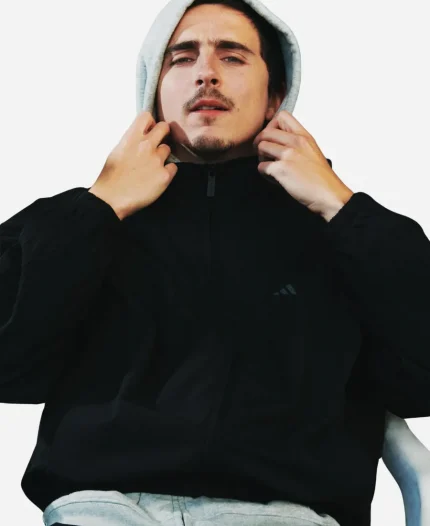 Timothée Chalamet Black Hoodie By Adidas Backyard Legends Campaign