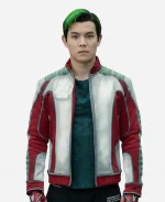 Titans S03 Gar Logan (Beast Boy) Red & White Leather Jacket