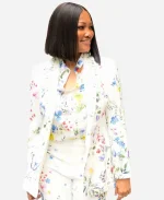 Today Show Garcelle Beauvais White Floral Blazer