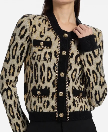 Tracey Ullman Tv Series Elsbeth S03 Marilyn Gladwell Leopard Print Cardigan