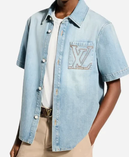 Knicks Vs Cavaliers Travis Kelce Short Sleeves Denim Jacket