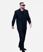 NYC 2026 Private Dinner Event Travis Kelce Pinstripe Relaxed Suit