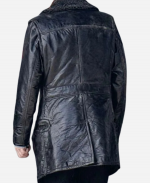 Uncle Fester Wednesday S03 Black Leather Coat