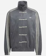 Unisex Adidas Chinese New Year 2026 Tang Grey Suede Leather Track Top Jacket