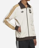 Unisex Adidas Los Angeles FC White Zip Up Bomber Track Jacket