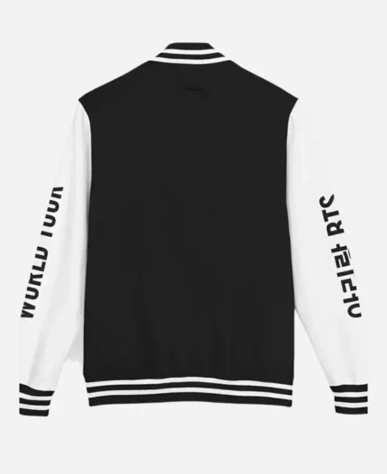 Unisex BTS Arirang World Tour Black & White Varsity Jacket